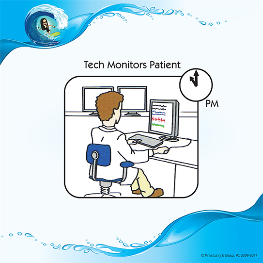 Tech Monitors Patient